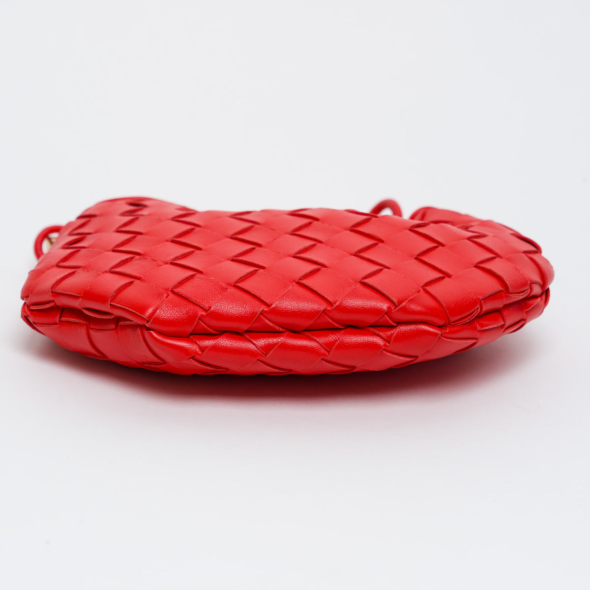 Bottega Veneta Red Intrecciato Leather Mini Sardine Handbag