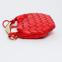 Bottega Veneta Red Intrecciato Leather Mini Sardine Handbag