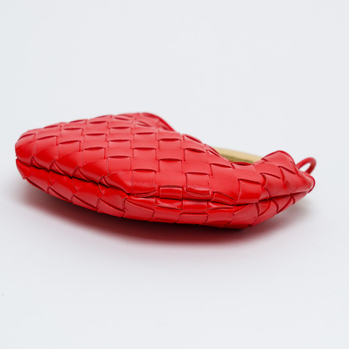 Bottega Veneta Red Intrecciato Leather Mini Sardine Handbag
