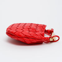 Bottega Veneta Red Intrecciato Leather Mini Sardine Handbag