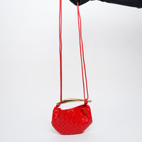 Bottega Veneta Red Intrecciato Leather Mini Sardine Handbag