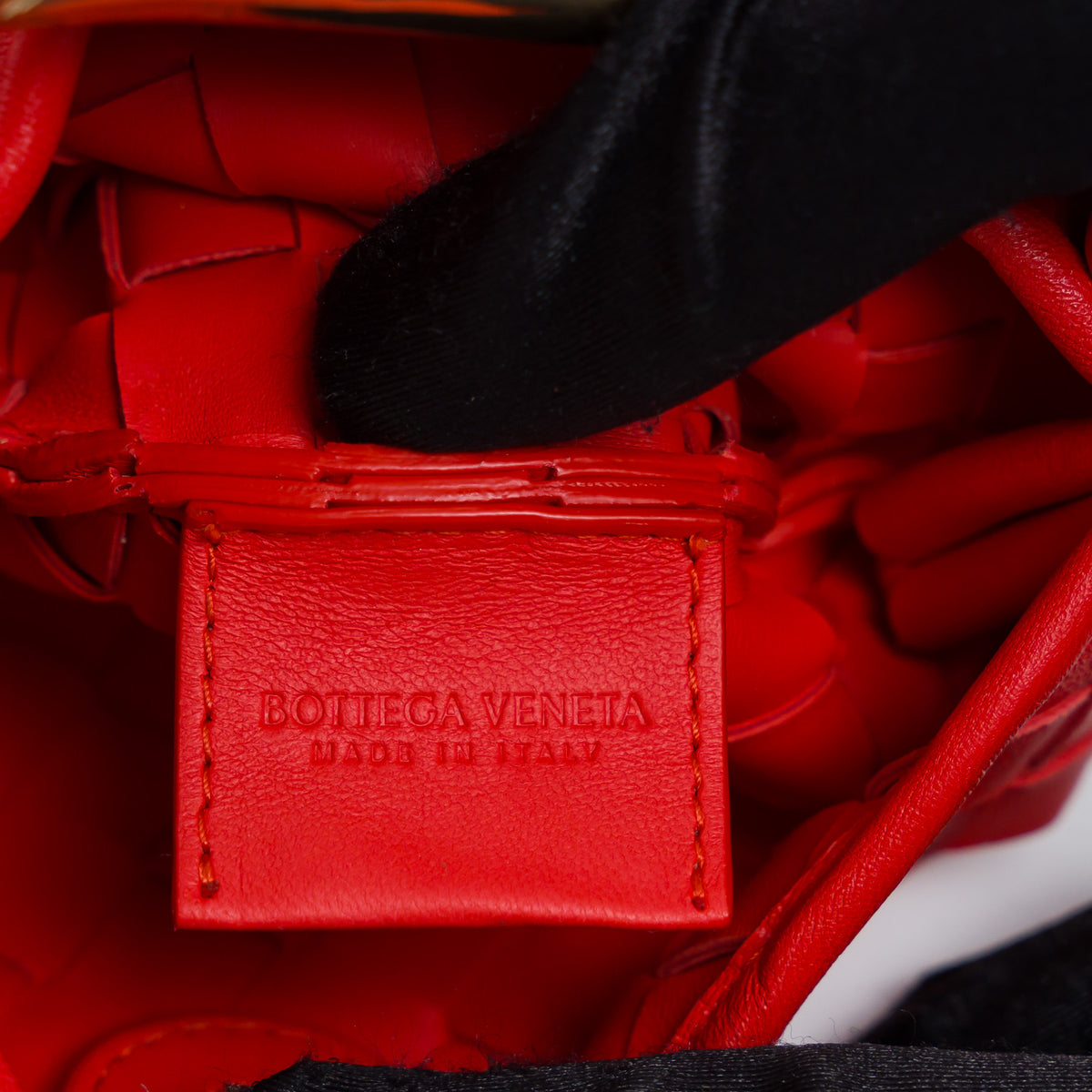 Bottega Veneta Red Intrecciato Leather Mini Sardine Handbag