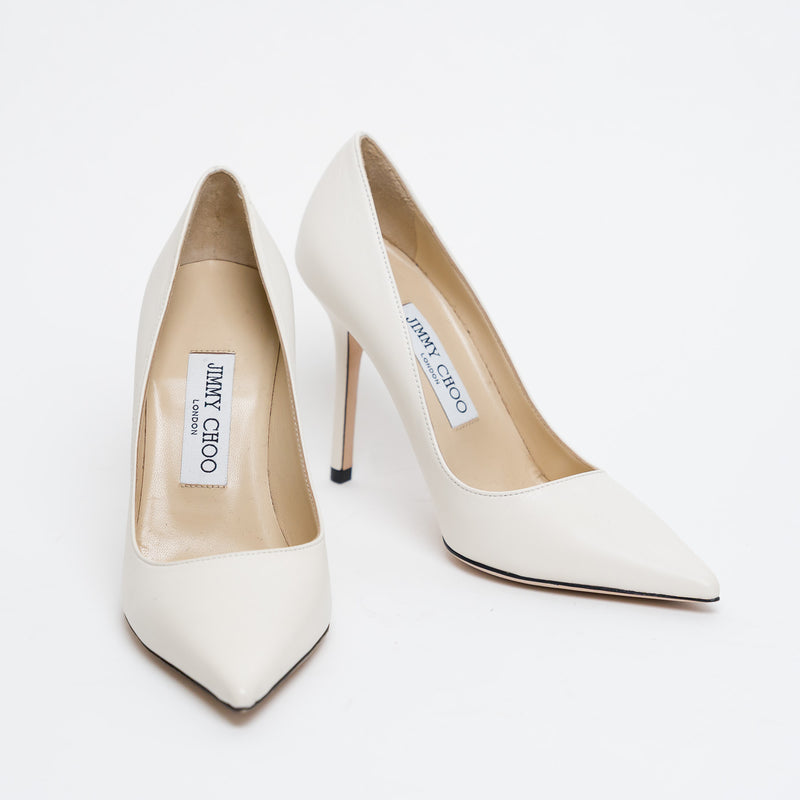 Jimmy Choo White Calf Leather Pumps Size 35.5