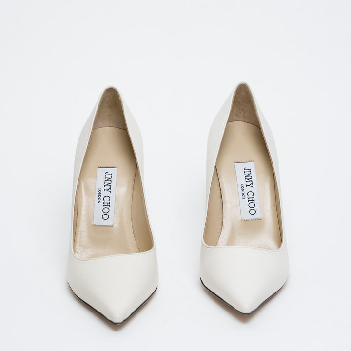 Jimmy Choo White Calf Leather Pumps Size 35.5