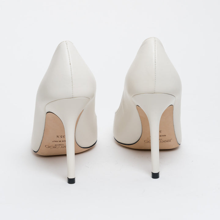 Jimmy Choo White Calf Leather Pumps Size 35.5