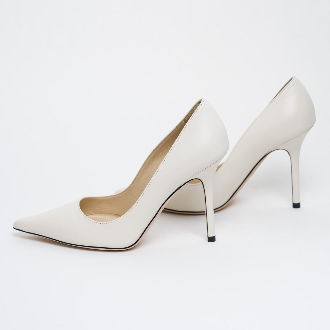 Jimmy Choo White Calf Leather Pumps Size 35.5
