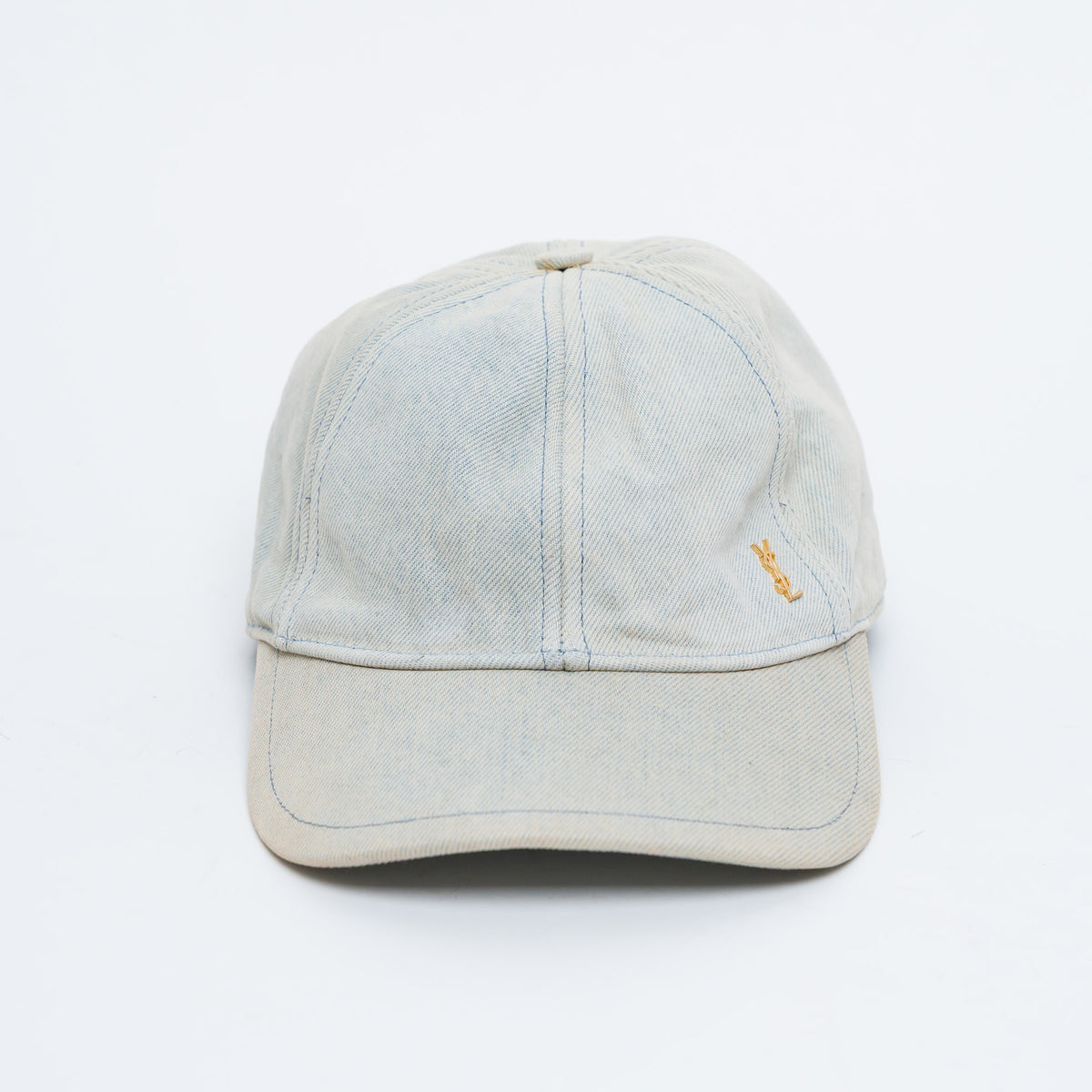 Saint Laurent Light Blue Denim Baseball Cap Size 57