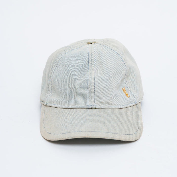 Saint Laurent Light Blue Denim Baseball Cap Size 57