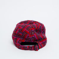 Saint Laurent Red Tweed Baseball Cap Size 57