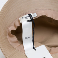 Celine Beige Cotton Bucket Hat Size S