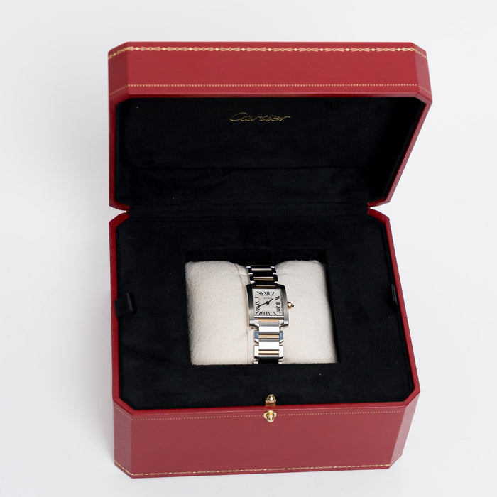 Cartier Two-Tone 18k Gold and Stainless Steel Tank Francaise Watch 20mm