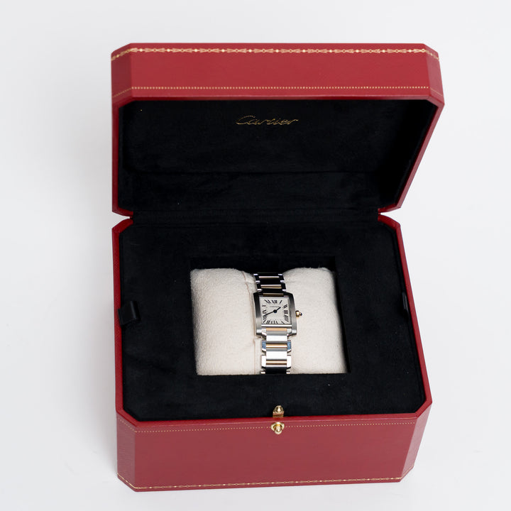 Cartier Two-Tone 18k Gold and Stainless Steel Tank Francaise Watch 20mm