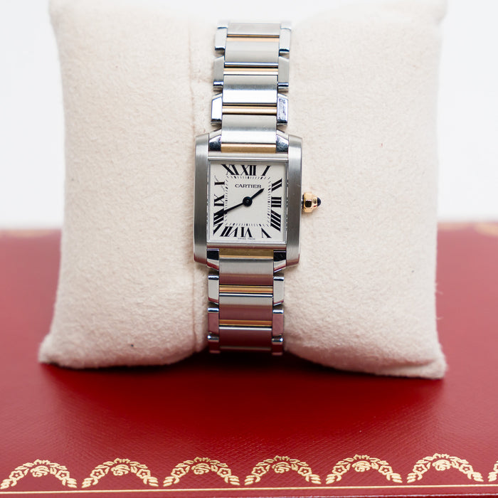 Cartier Two-Tone 18k Gold and Stainless Steel Tank Francaise Watch 20mm