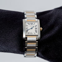 Cartier Two-Tone 18k Gold and Stainless Steel Tank Francaise Watch 20mm