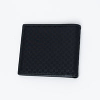 Gucci Black Micro GG Canvas and Leather Bifold Wallet