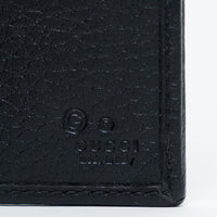 Gucci Black Micro GG Canvas and Leather Bifold Wallet