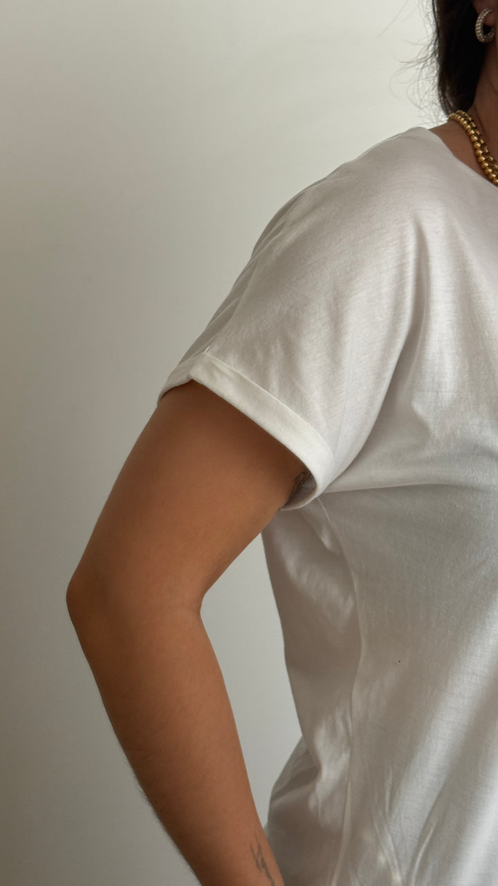 Balmain White Cotton Logo T-Shirt Size XS