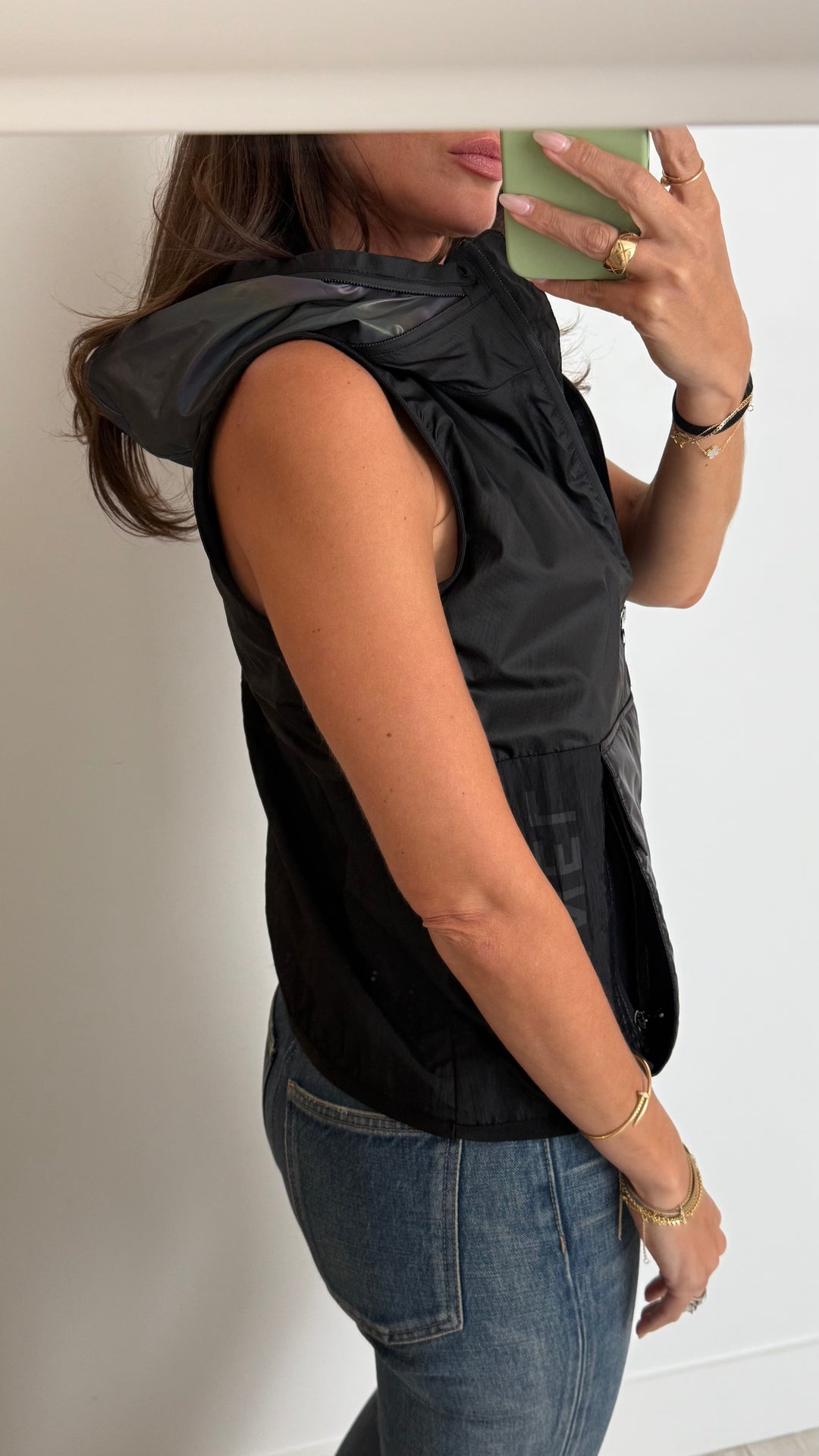 Pre-Loved Chanel™ Black Nylon Zip Vest Size 36