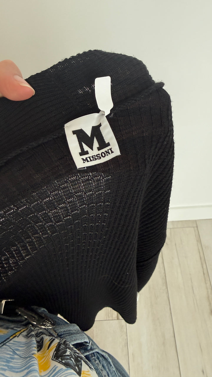 Missoni Black Knit Cardigan Size 38
