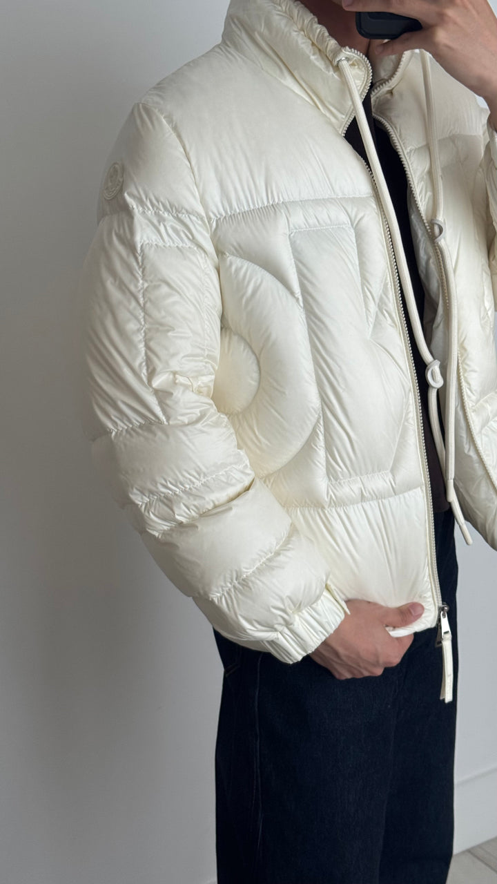 Moncler White Puffer Down Jacket Size 1