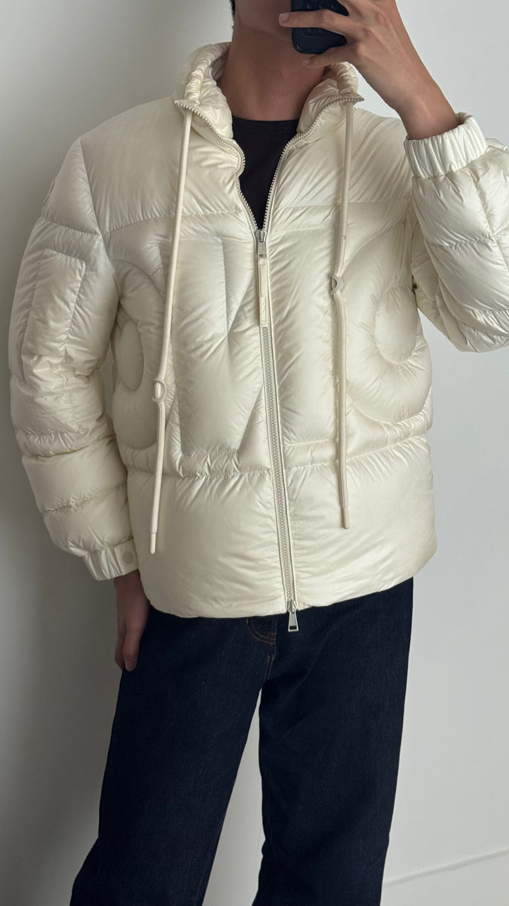 Moncler White Puffer Down Jacket Size 1