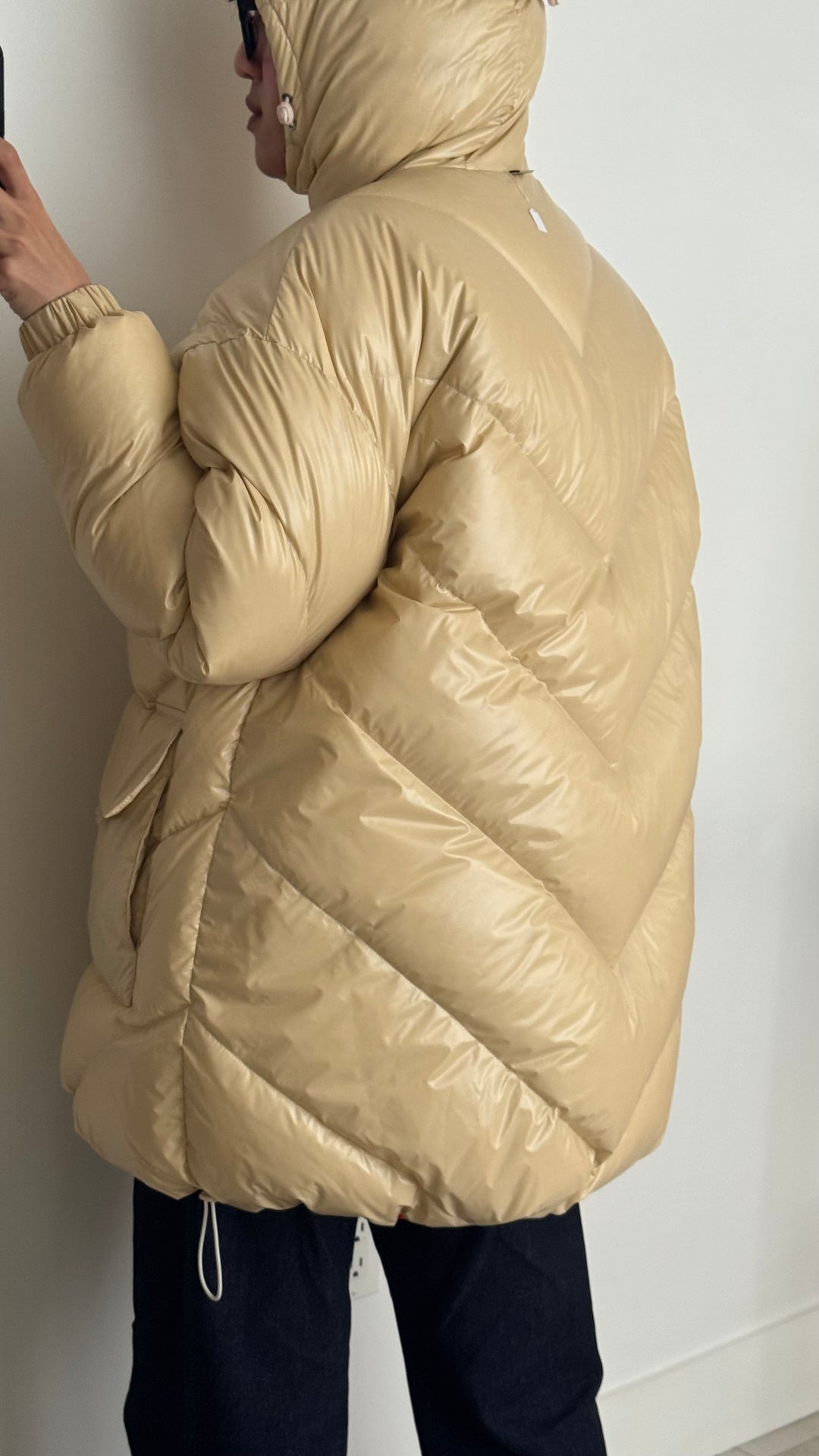 Gucci Beige & Orange Reversible Puffer Jacket Size 42