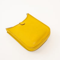 Hermes Jaune Ambre Clemence Mini Evelyn 16 Bag
