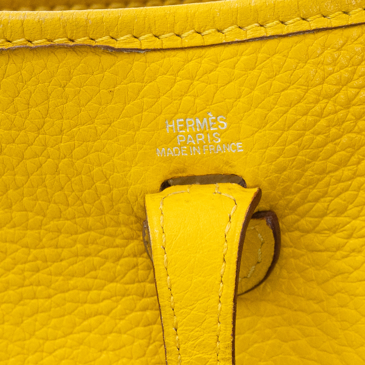 Hermes Jaune Ambre Clemence Mini Evelyn 16 Bag