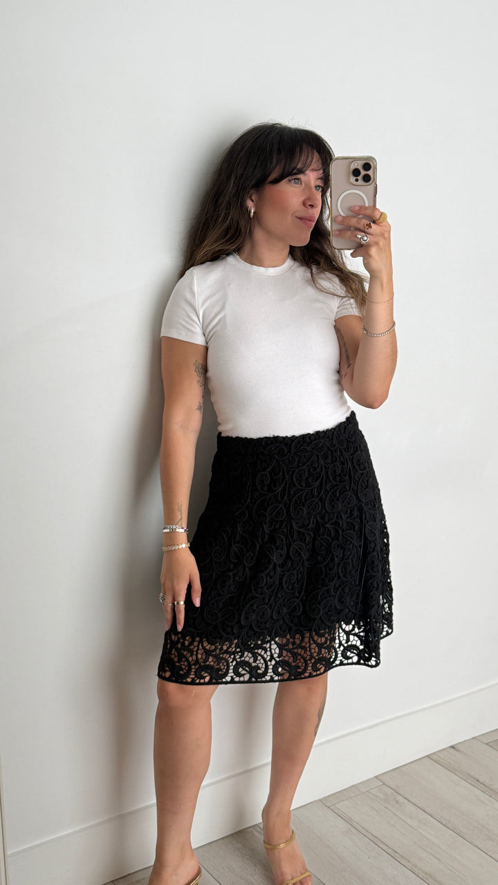 Dolce & Gabbana Black Wool Skirt Size 42