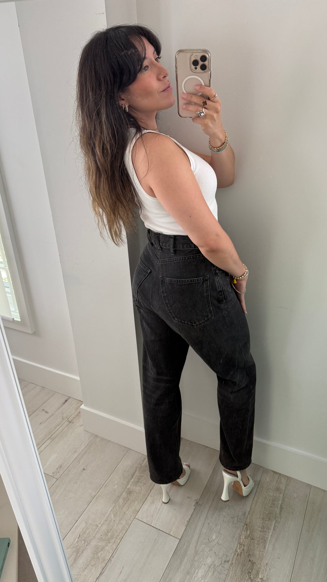 Celine Black High Waisted Straight Cut Denim Jeans Size 31