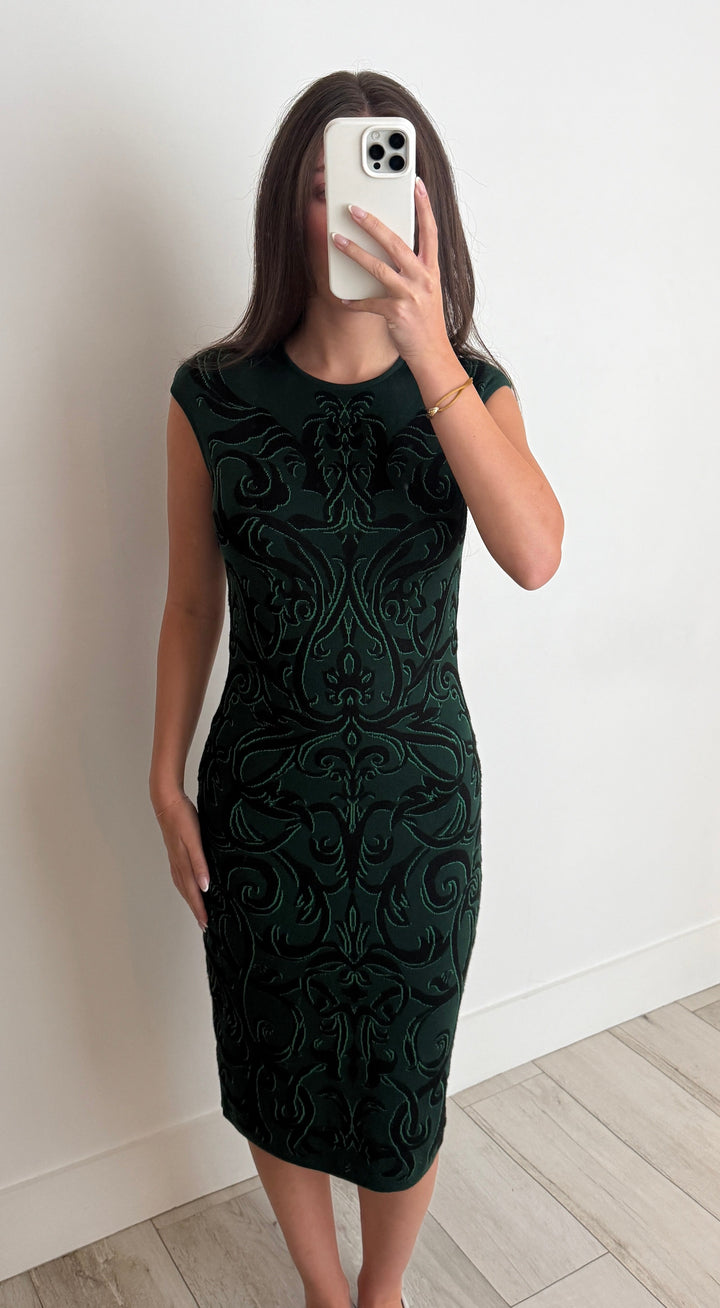 Alexander McQueen Green Knit Sleeveless Dress Size M