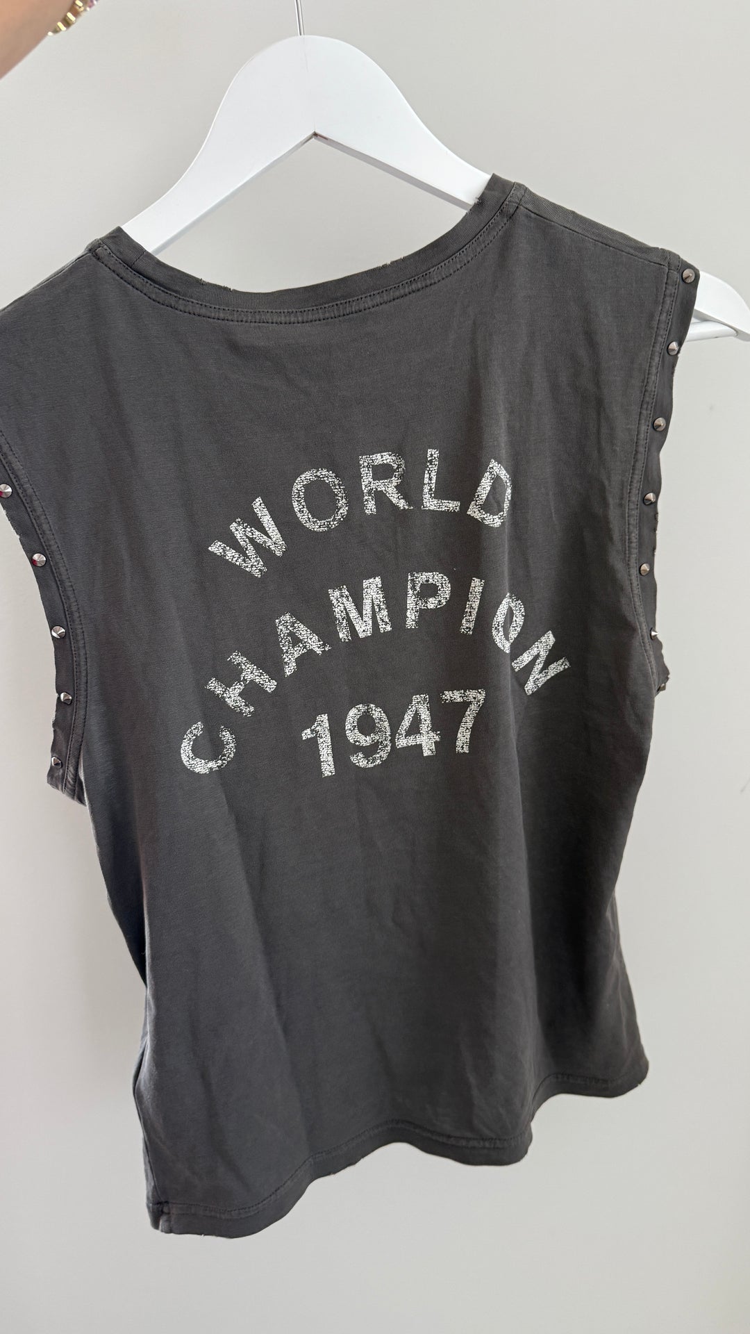 Dior Grey Cotton J'Adior Tank Top Size XS
