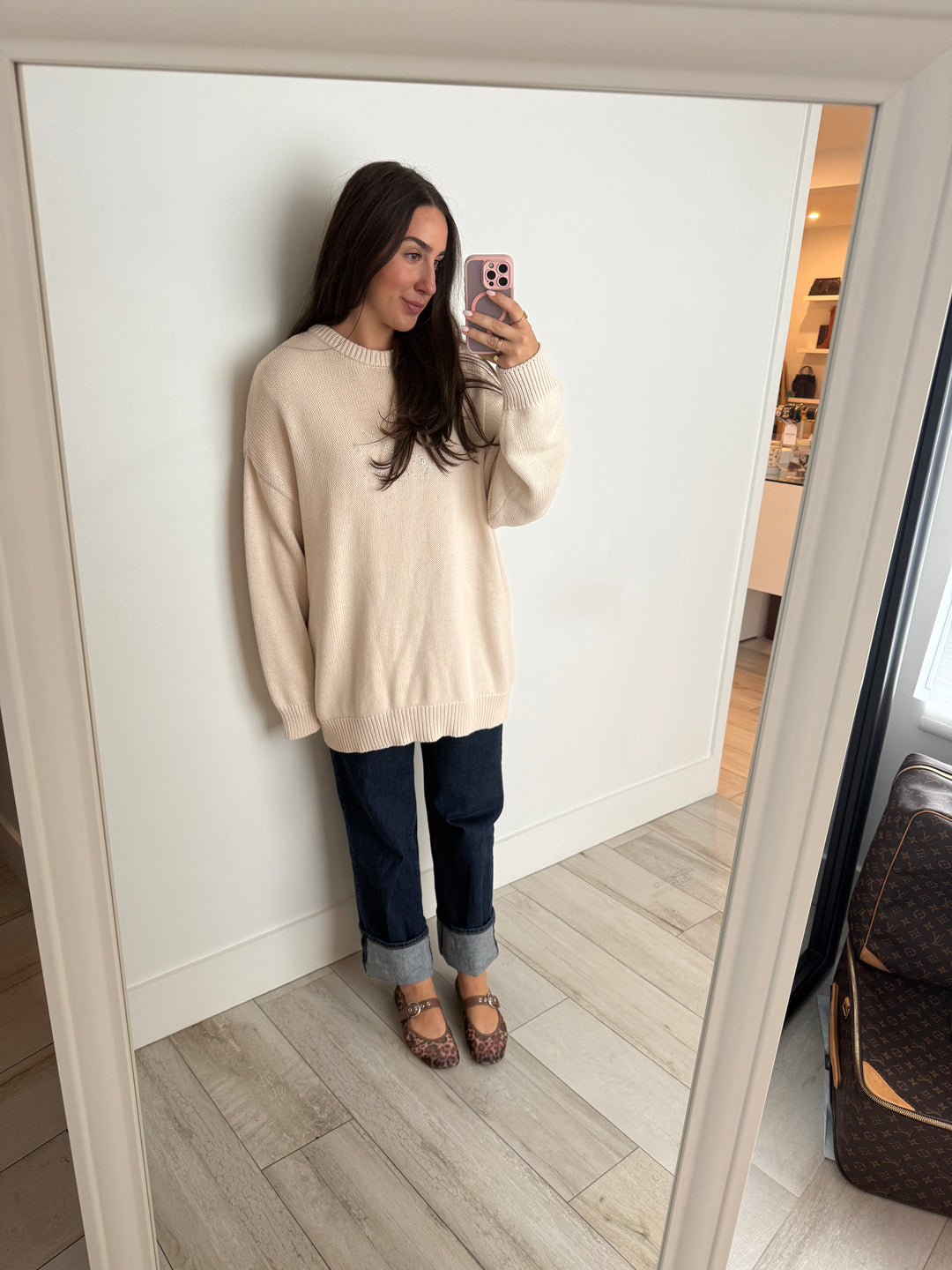 Balenciaga Light Beige Cotton “Bebe” Knit Sweater Size XS