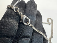 Excellent Pre-Loved Silver Tone Crystal Embellished 3-Tier Camellia Pendant Necklace. (clasp)