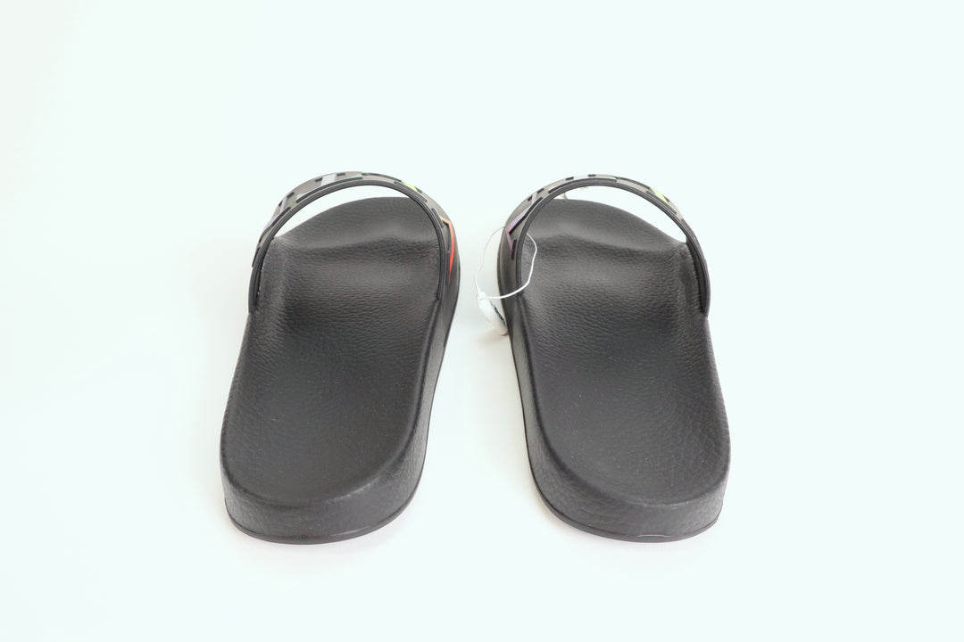 Valentino Garavani Black VLTN Slide Sandals Size 41