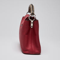 Louis Vuitton Red Taurillon Leather & Python Capuccine BB Handbag