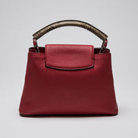 Louis Vuitton Red Taurillon Leather & Python Capuccine BB Handbag
