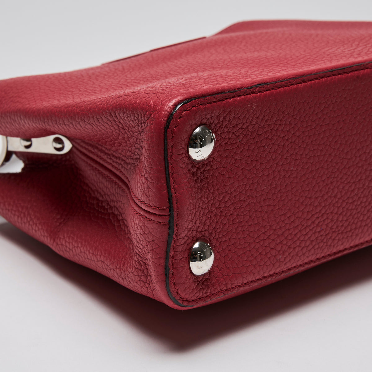 Louis Vuitton Red Taurillon Leather & Python Capuccine BB Handbag