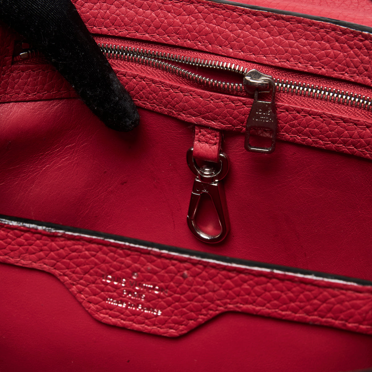 Louis Vuitton Red Taurillon Leather & Python Capuccine BB Handbag