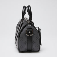 Louis Vuitton Black Monogram Eclipse Keepall Bandouliere 25