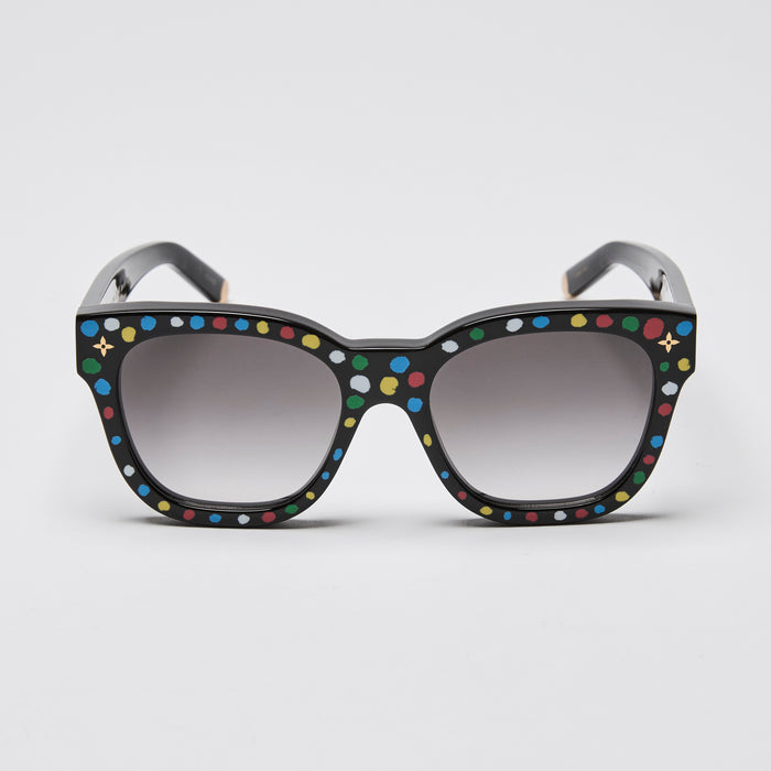 Louis Vuitton x Yayoi Kusama Black Multicolour My Monogram Square Painted Dots Sunglasses