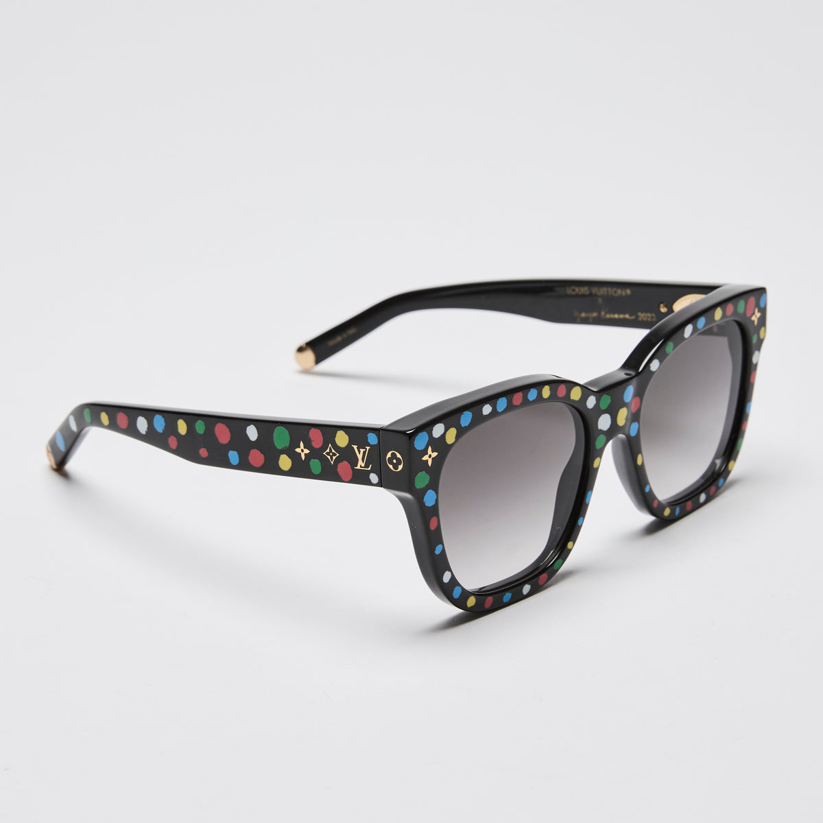 Louis Vuitton x Yayoi Kusama Black Multicolour My Monogram Square Painted Dots Sunglasses