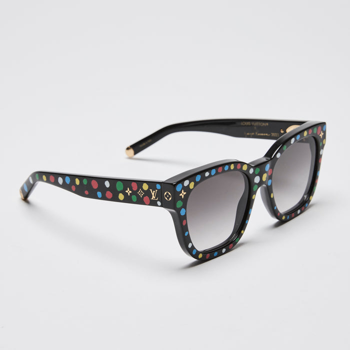 Louis Vuitton x Yayoi Kusama Black Multicolour My Monogram Square Painted Dots Sunglasses