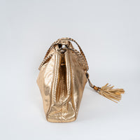 Gucci Metallic Gold Python Leather Hobo Bag