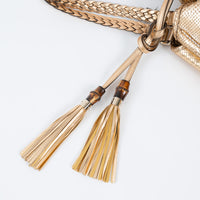 Gucci Metallic Gold Python Leather Hobo Bag
