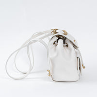 Pre-Loved Chanel ™ White Pebbled Leather Duma Backpack