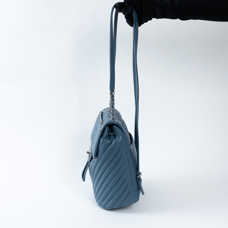 Pre-Loved Chanel ™ Blue Lambskin Leather Urban Spirit Backpack