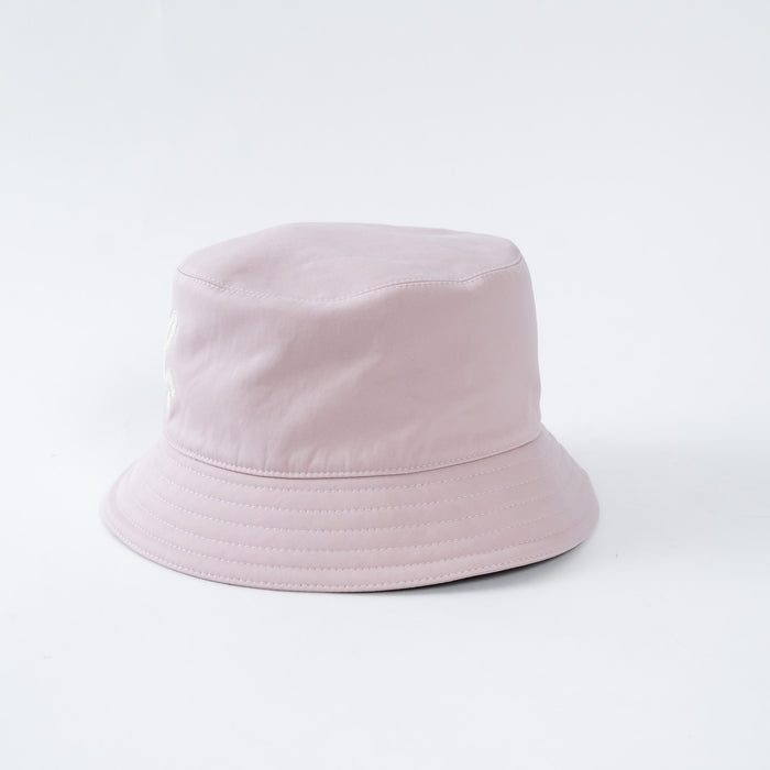 Hermes Pink Bucket Hat with Embroidered Logo Size 57