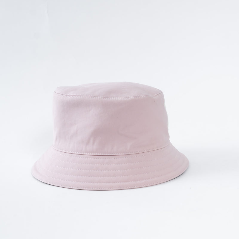 Hermes Pink Bucket Hat with Embroidered Logo Size 57