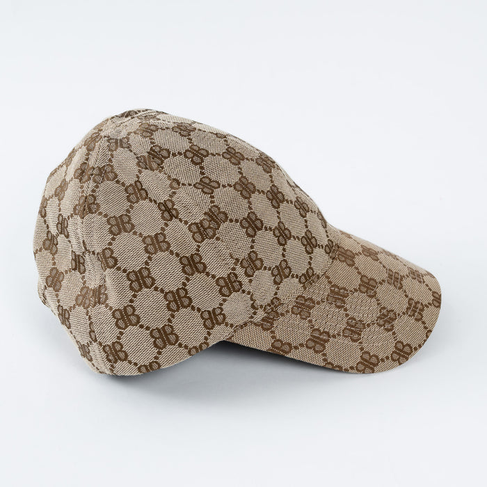 Gucci x Balenciaga Brown Monogram Canvas Hacker Project Baseball Cap Size S